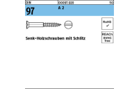 DIN 97 A 2 Senk-Holzschrauben mit Schlitz - Abmessung: 3 x 25, Inhalt: 200 Stück