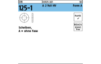 DIN 125-1 A 2 140 HV Form A Scheiben, ohne Fase - Abmessung: 4,3 x 9 x0,8, Inhalt: 200 Stück