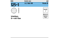 DIN 125-1 A 2 140 HV Form B Scheiben, mit Fase - Abmessung: 5,3 x10 x1, Inhalt: 1000 Stück