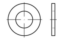 DIN 125-1 A 2 140 HV Form A Scheiben, ohne Fase - Abmessung: 23 x39 x3, Inhalt: 25 Stück