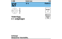 ~DIN 127 A 4 Form A Federringe, aufgebogen - Abmessung: A 3, Inhalt: 1000 Stück