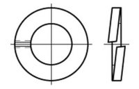 ~DIN 127 A 4 Form B Federringe, glatt - Abmessung: B 4, Inhalt: 100 Stück