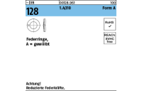 ~DIN 128 1.4310 Form A Federringe, gewölbt - Abmessung: A 4, Inhalt: 100 Stück