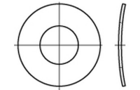 ~DIN 137 1.4310 Form A Federscheiben, gewölbt - Abmessung: A 10, Inhalt: 100 Stück