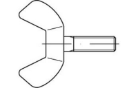 ~DIN 316 A 4 Flügelschrauben, kantige Flügel amerikanische Ausf., Produktklasse C - Abmessung: M 6 x 20, Inhalt: 100 Stück