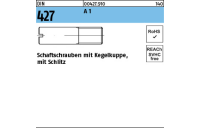 DIN 427 A 1 Schaftschrauben mit Kegelkuppe und Schlitz - Abmessung: M 4 x 8, Inhalt: 100 Stück