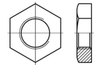 DIN 431 A 4 Form B Rohrmuttern mit zölligem Rohrgewinde G, einseitige Gewindeansenkung - Abmessung: BG 1/8 SW19, Inhalt: 25 Stück