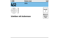 ~DIN 432 A 4 Scheiben mit Außennase - Abmessung: 6,4, Inhalt: 25 Stück