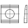 DIN 434 A 4 Scheiben, vierkant, keilförmig 8 %, für U-Träger - Abmessung: 13,5, Inhalt: 50 Stück