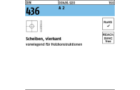 DIN 436 A 2 Scheiben, vierkant - Abmessung: 26 x 80 x 6, Inhalt: 50 Stück