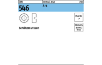 DIN 546 A 4 Schlitzmuttern - Abmessung: M 4, Inhalt: 100 Stück