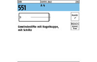 DIN 551 A 4 Gewindestifte mit Kegelkuppe, mit Schlitz - Abmessung: M 3 x 4, Inhalt: 50 Stück