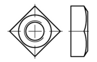 DIN 557 A 2 Vierkantmuttern - Abmessung: M 5, Inhalt: 100 Stück