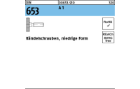 DIN 653 A 1 Rändelschrauben, niedrige Form - Abmessung: M 4 x 8, Inhalt: 10 Stück