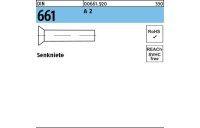 DIN 661 A 2 Senkniete - Abmessung: 4 x 20, Inhalt: 100 Stück