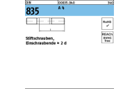 DIN 835 A 4 Stiftschrauben, Einschraubende = 2 d - Abmessung: M 6 x 16, Inhalt: 25 Stück