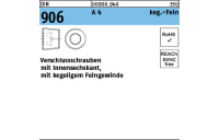 DIN 906 A 4 keg.-Fein verschlussschrauben mit Innensechskant, mit kegeligem Feingewinde - Abmessung: M 8 x 1, Inhalt: 100 Stück