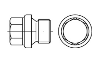 DIN 910 A 4 zyl.-Fein verschlussschrauben mit Bund und Außensechskant, schwer, m. zyl. Feingew. - Abmessung: M 10 x 1, Inhalt: 10 Stück