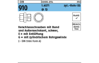 ~DIN 910 1.4571 zyl.-Rohr EG (A 5) verschlussschrauben mit Bund, Außen-6kt. schwer, mit Entlüftung, m. zyl. Rohrgew. - Abmessung: EG 1 A, Inhalt: 1 Stück