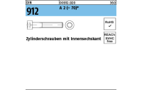 DIN 912 A 2 - 70 Zylinderschrauben mit Innensechskant - Abmessung: M 4 x 6*, Inhalt: 200 Stück