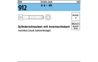 DIN 912 A 4 - 80 Zylinderschrauben mit Innensechskant - Abmessung: M 6 x 16, Inhalt: 100 Stück