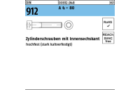 DIN 912 A 4 - 80 Zylinderschrauben mit Innensechskant - Abmessung: M 6 x 30, Inhalt: 100 Stück