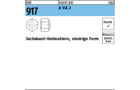 DIN 917 A 1/A 2 Sechskant-Hutmuttern, niedrige Form - Abmessung: M 4, Inhalt: 50 Stück