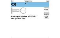 DIN 921 A 1 Flachkopfschrauben mit Schlitz und großem Kopf - Abmessung: M 4 x 10, Inhalt: 100 Stück