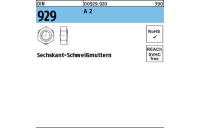 DIN 929 A 2 Sechskant-Schweißmuttern - Abmessung: M 3, Inhalt: 100 Stück