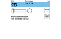 DIN 933 A 4 - 70 Sechskantschrauben mit Gewinde bis Kopf - Abmessung: M 3 x 5*, Inhalt: 100 Stück