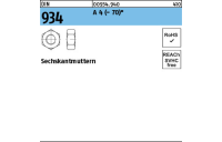 DIN 934 A 4 - 70 Sechskantmuttern - Abmessung: M 2,5*, Inhalt: 100 Stück