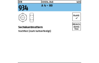 DIN 934 A 4 - 80 Sechskantmuttern - Abmessung: M 6, Inhalt: 200 Stück