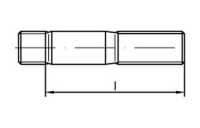 DIN 938 A 2 Stiftschrauben, Einschraubende = 1 d - Abmessung: M 6 x 16, Inhalt: 25 Stück