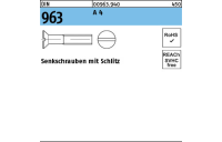 DIN 963 A 4 Senkschrauben mit Schlitz - Abmessung: M 6 x 10, Inhalt: 100 Stück
