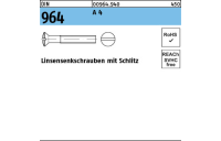 DIN 964 A 4 Linsensenkschrauben mit Schlitz - Abmessung: M 2,5 x 10, Inhalt: 200 Stück