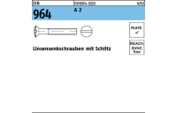 DIN 964 A 2 Linsensenkschrauben mit Schlitz - Abmessung: M 3 x 8, Inhalt: 200 Stück