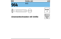 DIN 964 A 2 Linsensenkschrauben mit Schlitz - Abmessung: M 5 x 50, Inhalt: 100 Stück