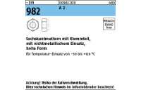 ~DIN 982 A 2 Sechskantmuttern mit Klemmteil, mit nichtmetallischem Einsatz, hohe Form - Abmessung: M 5, Inhalt: 100 Stück