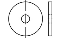 DIN 1052 A 2 Scheiben für Holzverbinder, starke, runde Ausführung - Abmessung: 27 x 105 x 8, Inhalt: 10 Stück