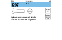 ISO 1207 A 2 Zylinderschrauben mit Schlitz - Abmessung: M 1 x 3, Inhalt: 2000 Stück