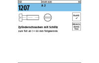 ISO 1207 A 2 Zylinderschrauben mit Schlitz - Abmessung: M 2 x 8, Inhalt: 1000 Stück