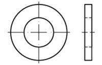 DIN 1440 A 2 Scheiben für Bolzen - Abmessung: 25 x 40 x 4, Inhalt: 50 Stück