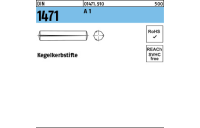 DIN 1471 A 1 Kegelkerbstifte - Abmessung: 6 x 45, Inhalt: 100 Stück