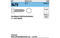 ISO 1479 A 2 Form C Sechskant-Blechschrauben, C = mit Spitze - Abmessung: C 2,9 x 9,5, Inhalt: 1000 Stück