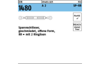 DIN 1480 A 2 SP-RR Spannschlösser geschmiedet, offene Form, mit 2 Ringösen - Abmessung: SP-RR M 12, Inhalt: 1 Stück