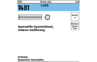 DIN 1481 1.4310 Spannstifte (Spannhülsen), schwere Ausführung - Abmessung: 1 x 20, Inhalt: 100 Stück