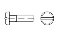 ISO 1580 A 4 Flachkopfschrauben mit Schlitz - Abmessung: M 2 x 3, Inhalt: 1000 Stück