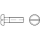 ISO 1580 A 2 Flachkopfschrauben mit Schlitz - Abmessung: M 4 x 6, Inhalt: 1000 Stück