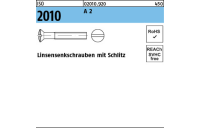 ISO 2010 A 2 Linsensenkschrauben mit Schlitz - Abmessung: M 8 x 16, Inhalt: 100 Stück