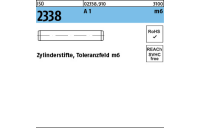 ISO 2338 A 1 m6 Zylinderstifte, Toleranzfeld m6 - Abmessung: 1 m6 x 12, Inhalt: 500 Stück